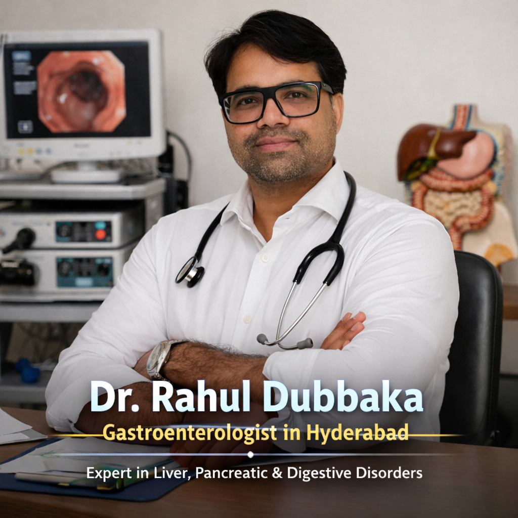 Dr Rahul Dubbaka gastroenterologist in Hyderabad treating digestive and liver disorders