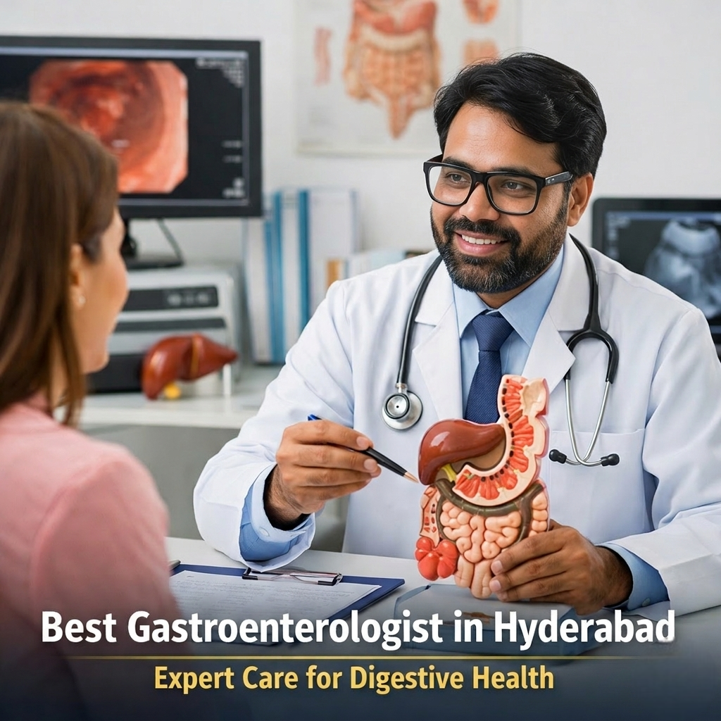 Best gastroenterologist in Hyderabad providing treatment for digestive disorders, liver diseases, acidity, and stomach problems