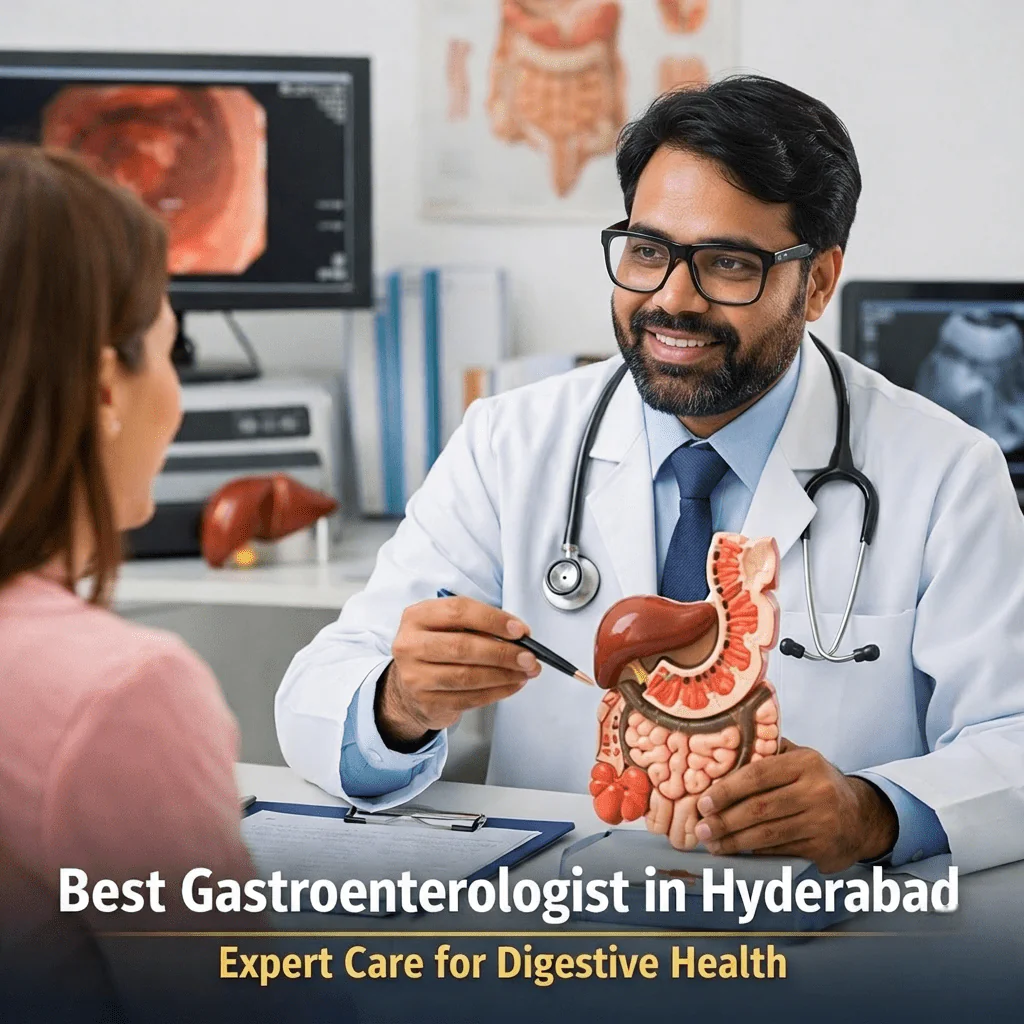 Best gastroenterologist in Hyderabad providing treatment for digestive disorders, liver diseases, acidity, and stomach problems
