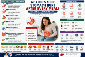 Why Does Your Stomach Hurt After Every Meal? 10 Common Causes, Warning Signs & Treatment